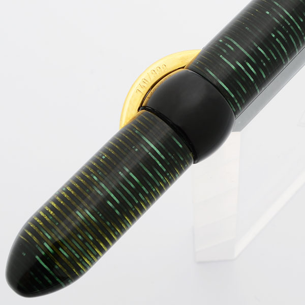 Visconti Copernicus LE Fountain Pen - Green Ringed Celluloid, 18k